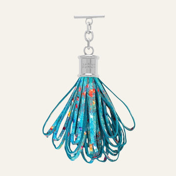 Lantern Tassel | Jade Petal with Silver hardware