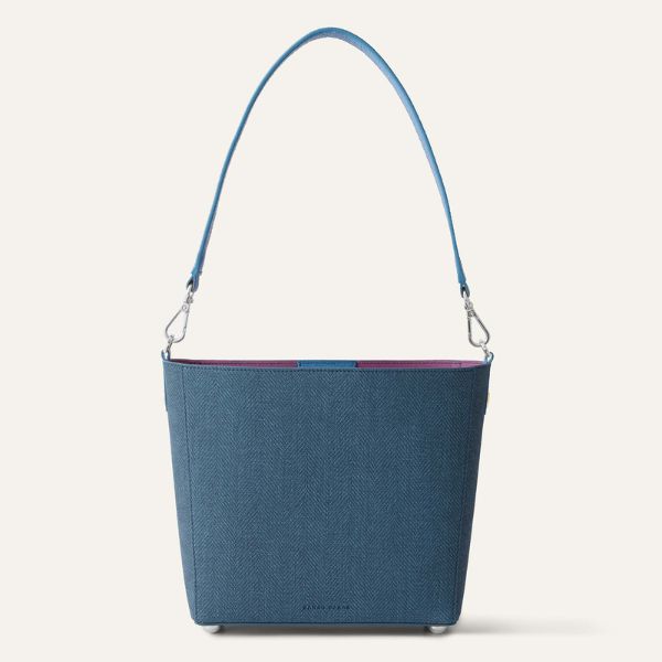 Mini S | Blue Denim Retro Blue with Silver hardware