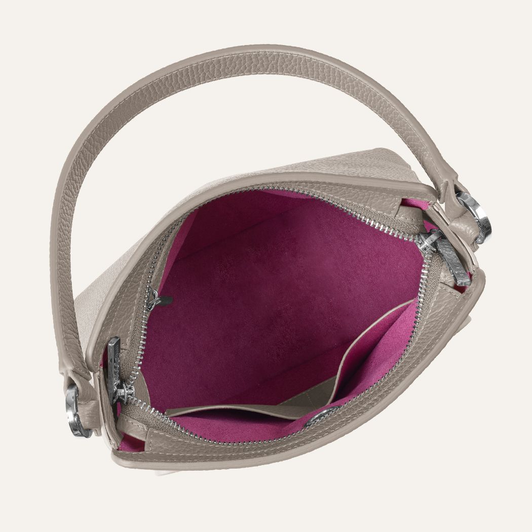 Rosa Handbag | Taupe Porcelain with Silver hardware