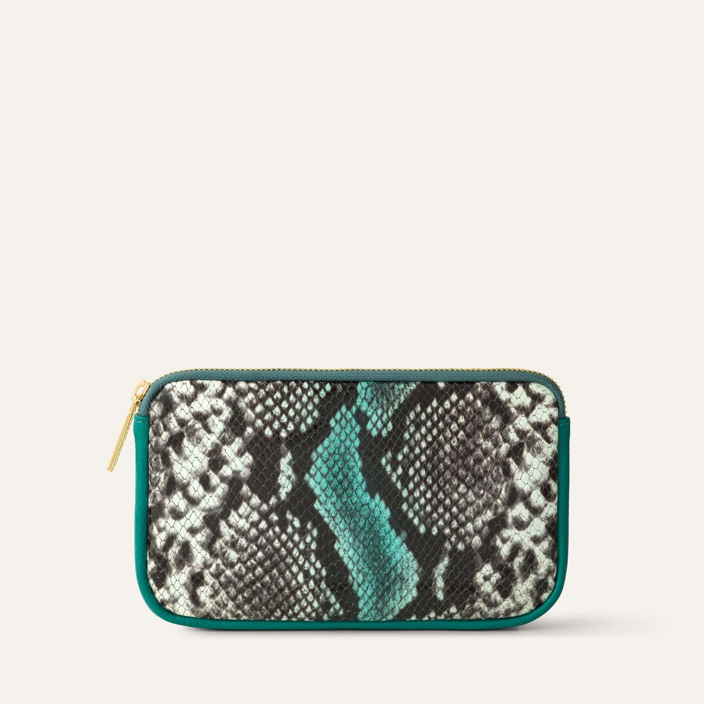 Complimentary Bag | Green Exotic Lagoon with Gold hardware