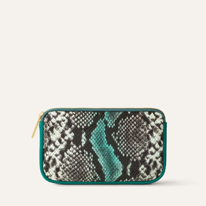 Complimentary Bag | Green Exotic Lagoon with Gold hardware