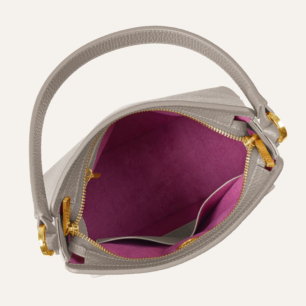 Rosa Handbag | Taupe Porcelain with Gold hardware