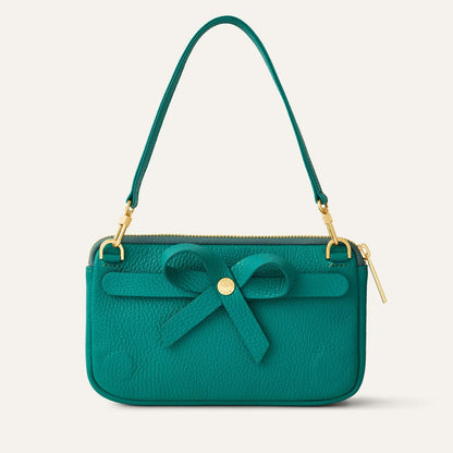 Complimentary Bag | Green Exotic Lagoon with Gold hardware