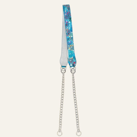Gemini Strap | Jade Petal Soft Metallic Silver with Silver hardware