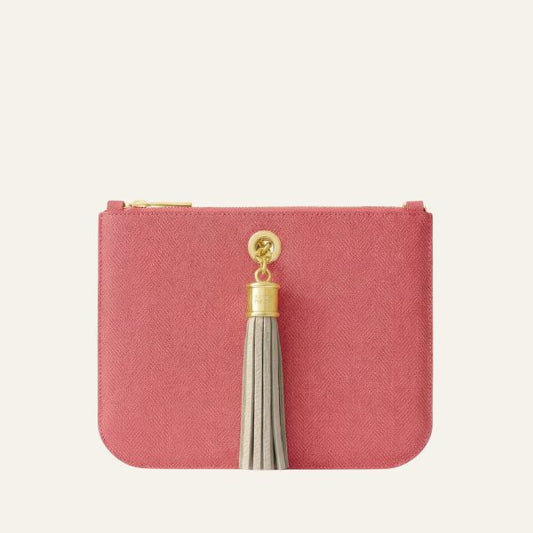 Ivy Clutch Bag | Strawberry Porcelain with Gold hardware