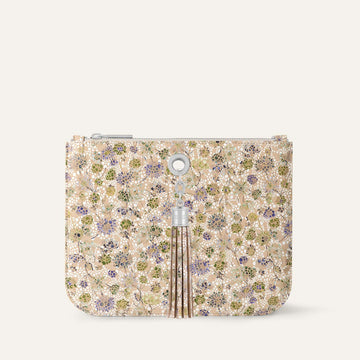 Ivy Clutch Bag | Petal Bloom with Silver hardware