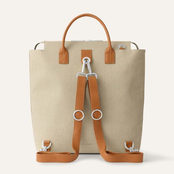Poppy Backpack | Sand Tan with Silver hardware