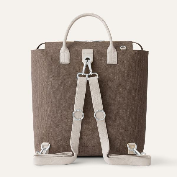 Poppy Backpack | Chestnut Porcelain with Silver hardware