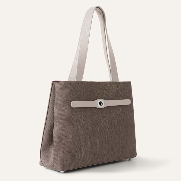 Sarah Tote | Chestnut Porcelain with Silver hardware