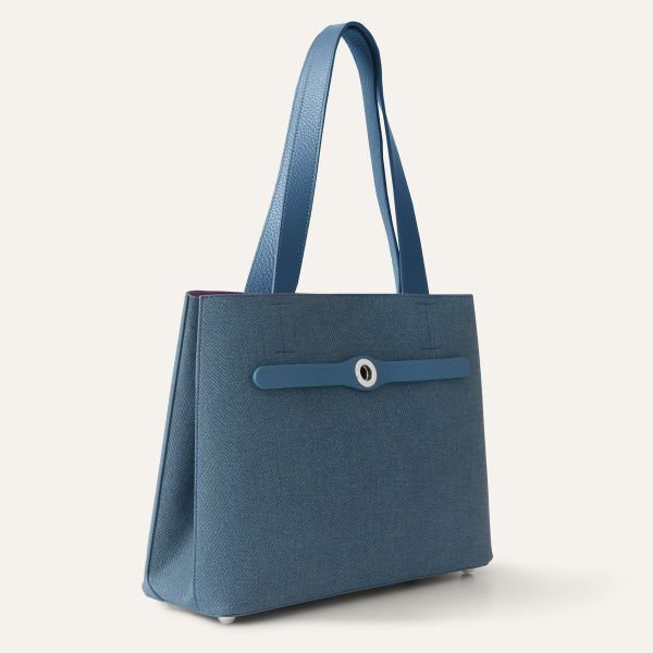 Sarah Tote | Blue Denim Retro Blue with Silver hardware