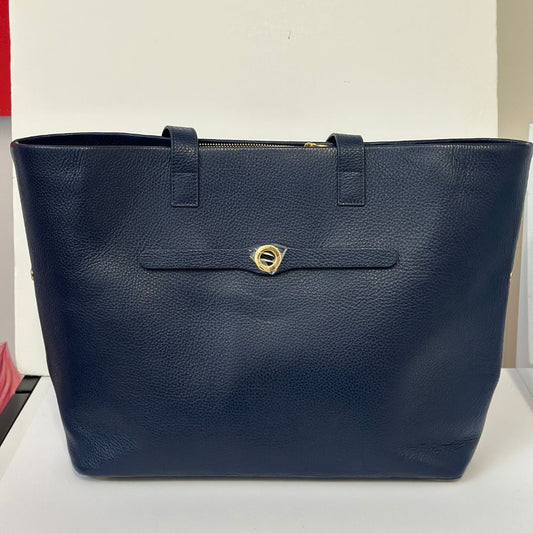 Michelle Tote | Navy with Gold hardware
