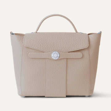 Tansy Top Handle | Nude with Silver hardware