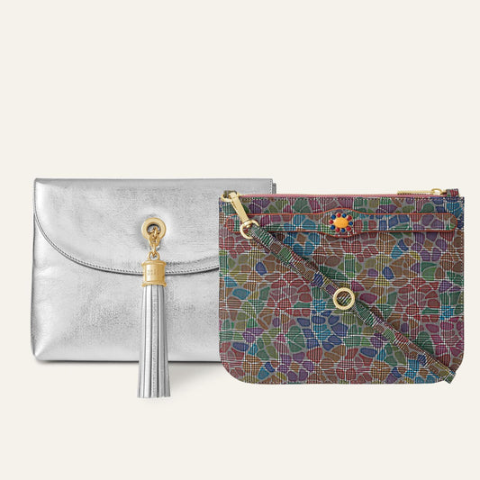 Jasmine Bundle - Metallic Silver with Kaleidoscope Ivy - Gold