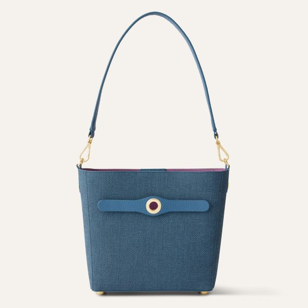 Mini S | Blue Denim Retro Blue with Gold hardware