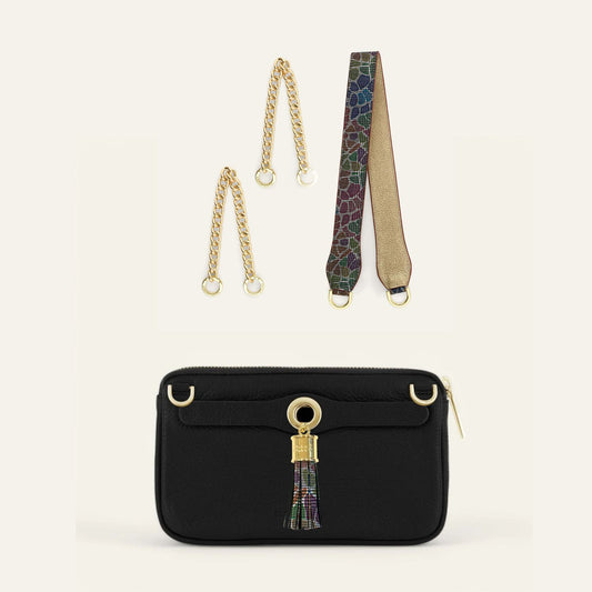Millie Bundle - Black with Kaleidoscope Mini Capsule & Gemini Strap - Gold