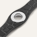 Deco Mini | Black Patent Croc with Silver hardware