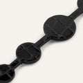Art Deco Solo Mini | Black Patent Croc with Silver hardware