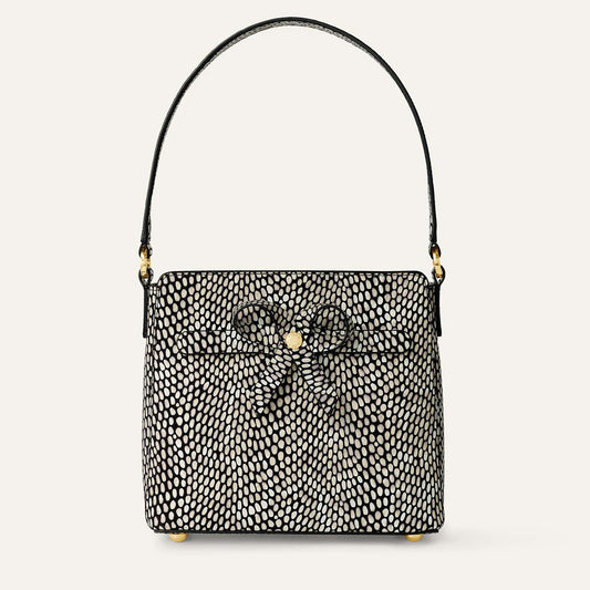 Rosa Handbag | Black Pearl with Gold hardware