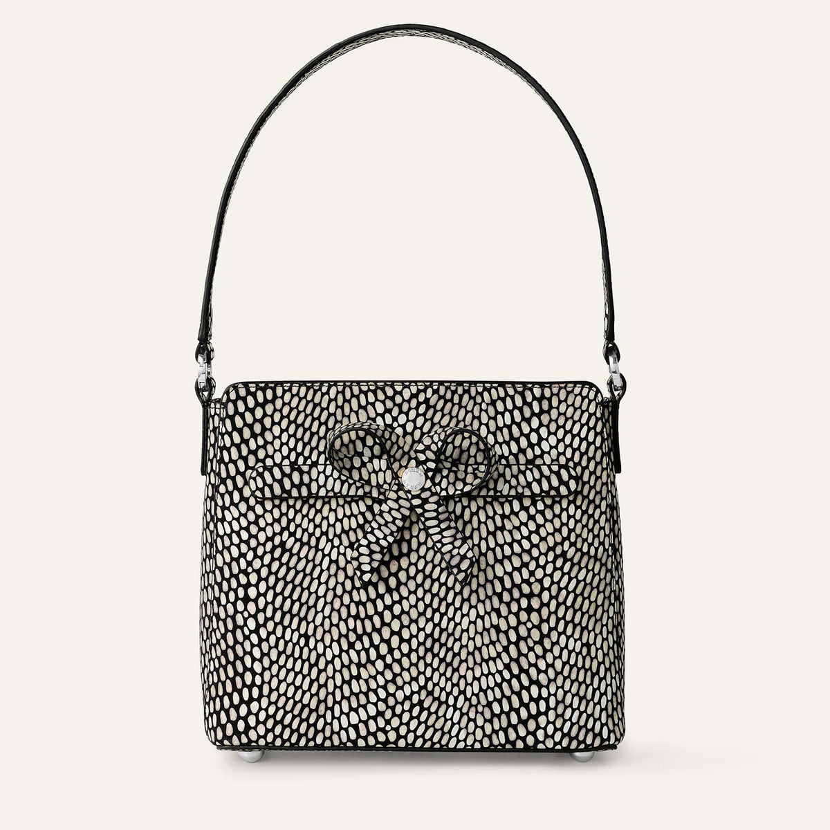 Rosa Handbag | Black Pearl with Silver hardware