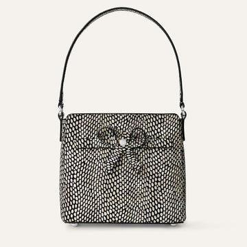 Rosa Handbag | Black Pearl with Silver hardware