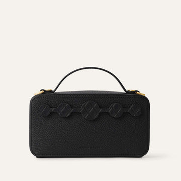 Marie Handbag | Quilted Black with Gold hardware