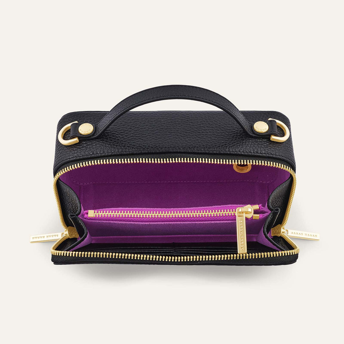 Marie Handbag | Quilted Black with Gold hardware