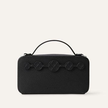 Marie Handbag | Quilted Black with Silver hardware