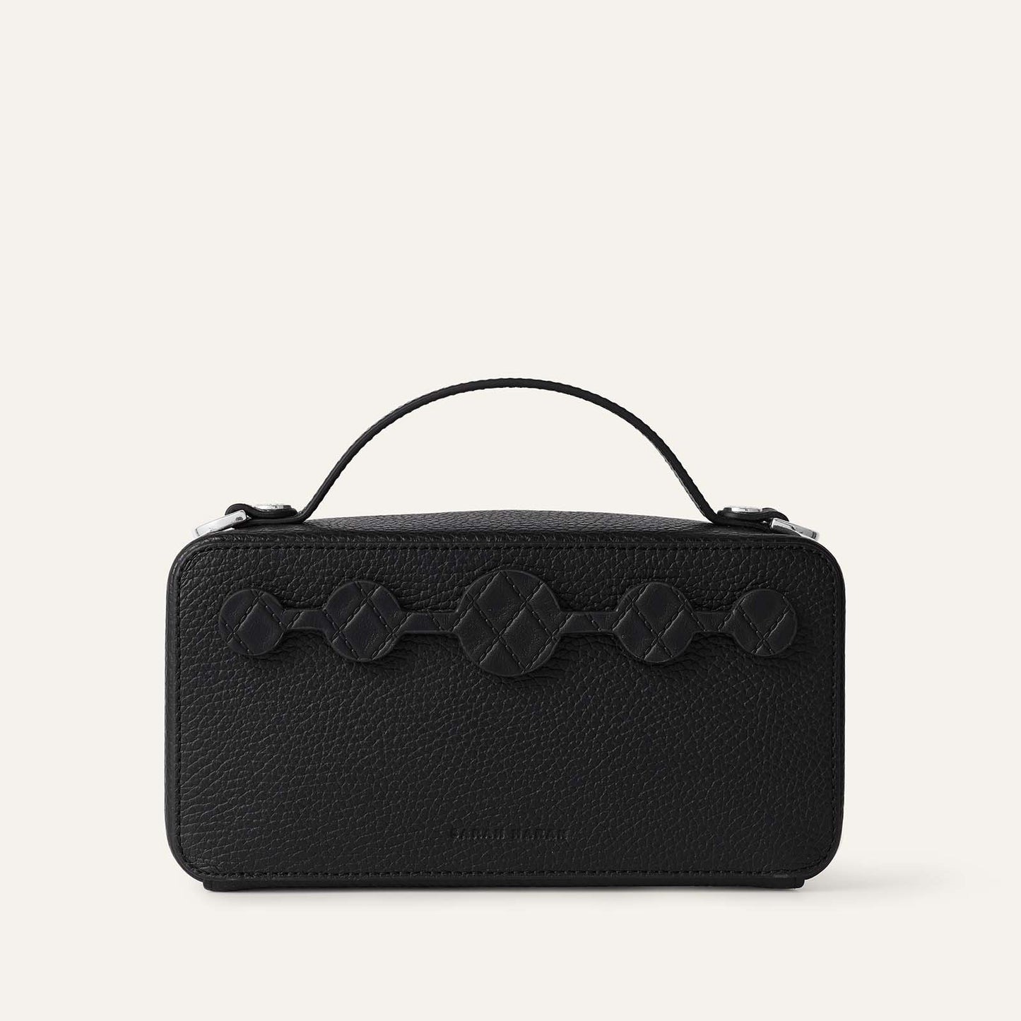 Marie Handbag | Quilted Black with Silver hardware