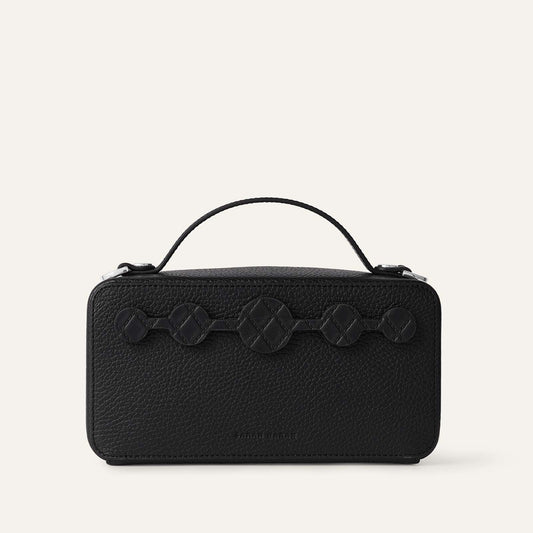 Marie Handbag | Quilted Black with Silver hardware
