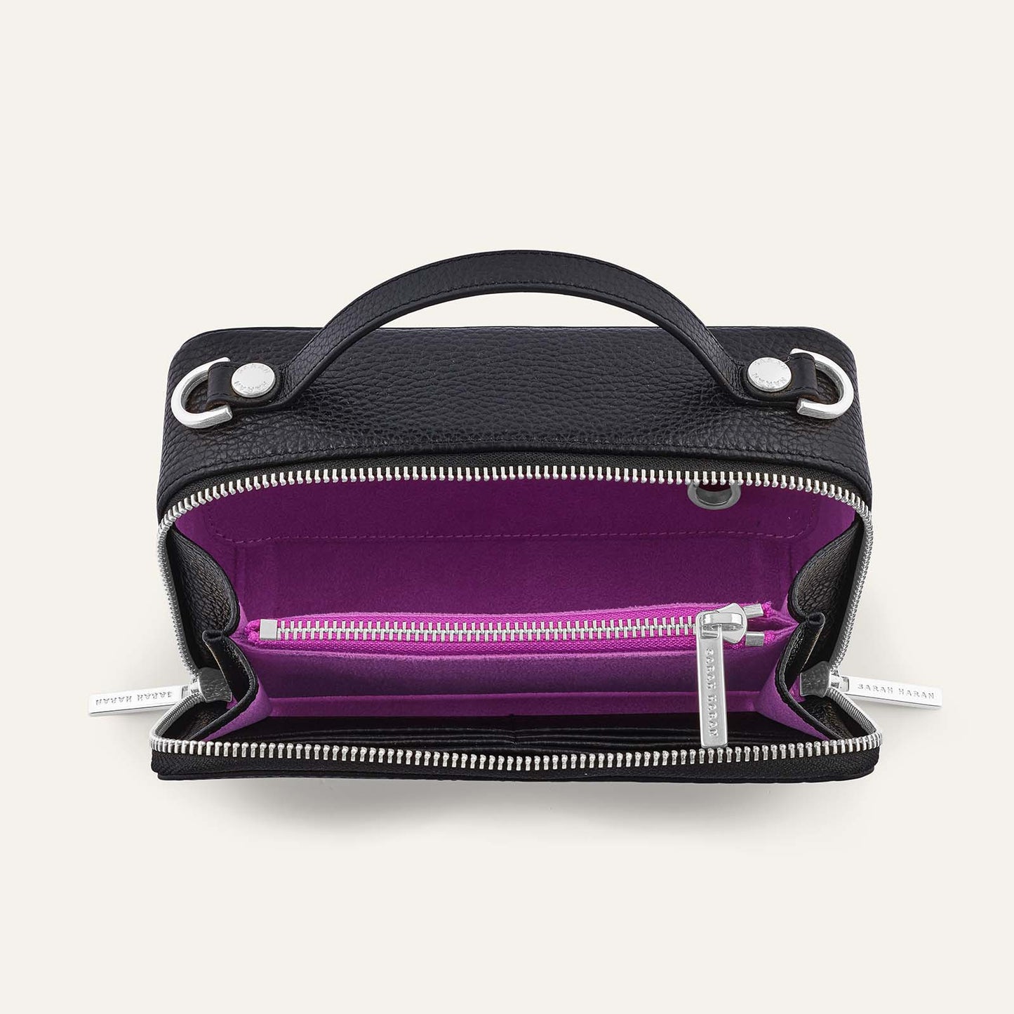 Marie Handbag | Quilted Black with Silver hardware