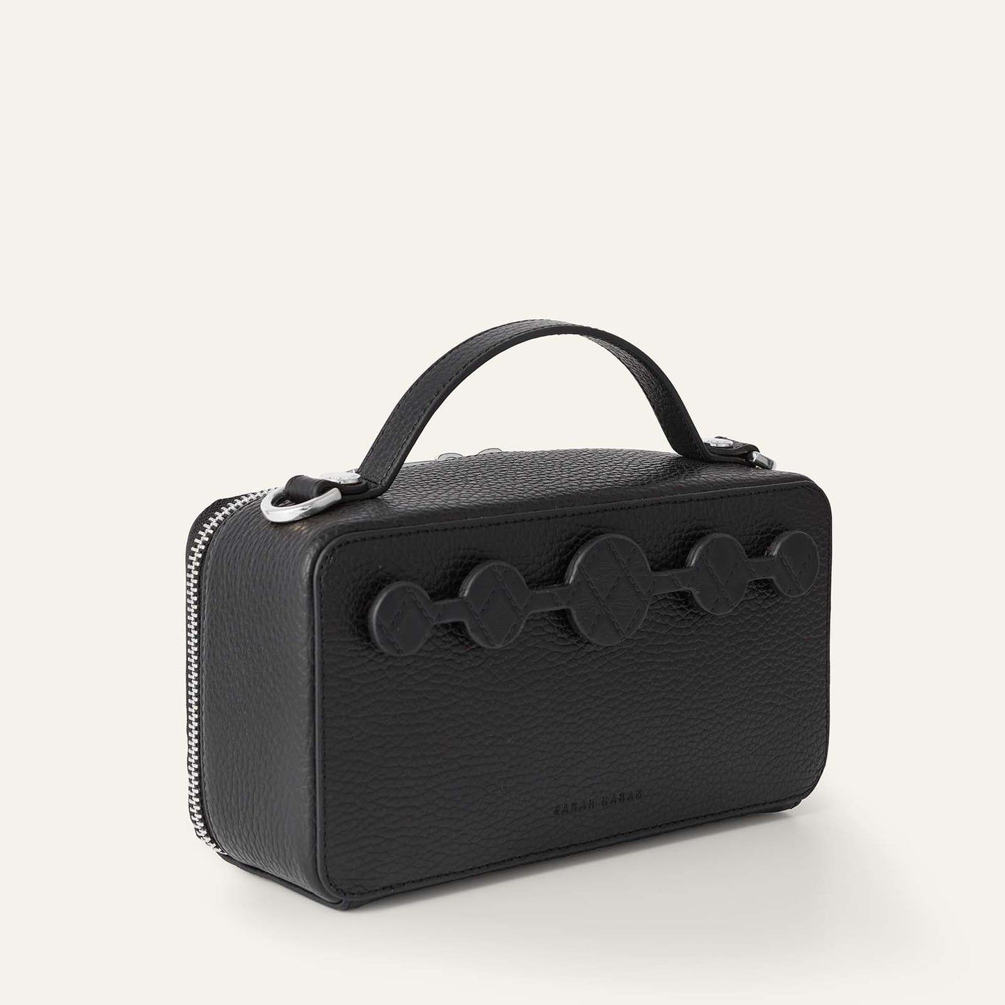 Marie Handbag | Quilted Black with Silver hardware