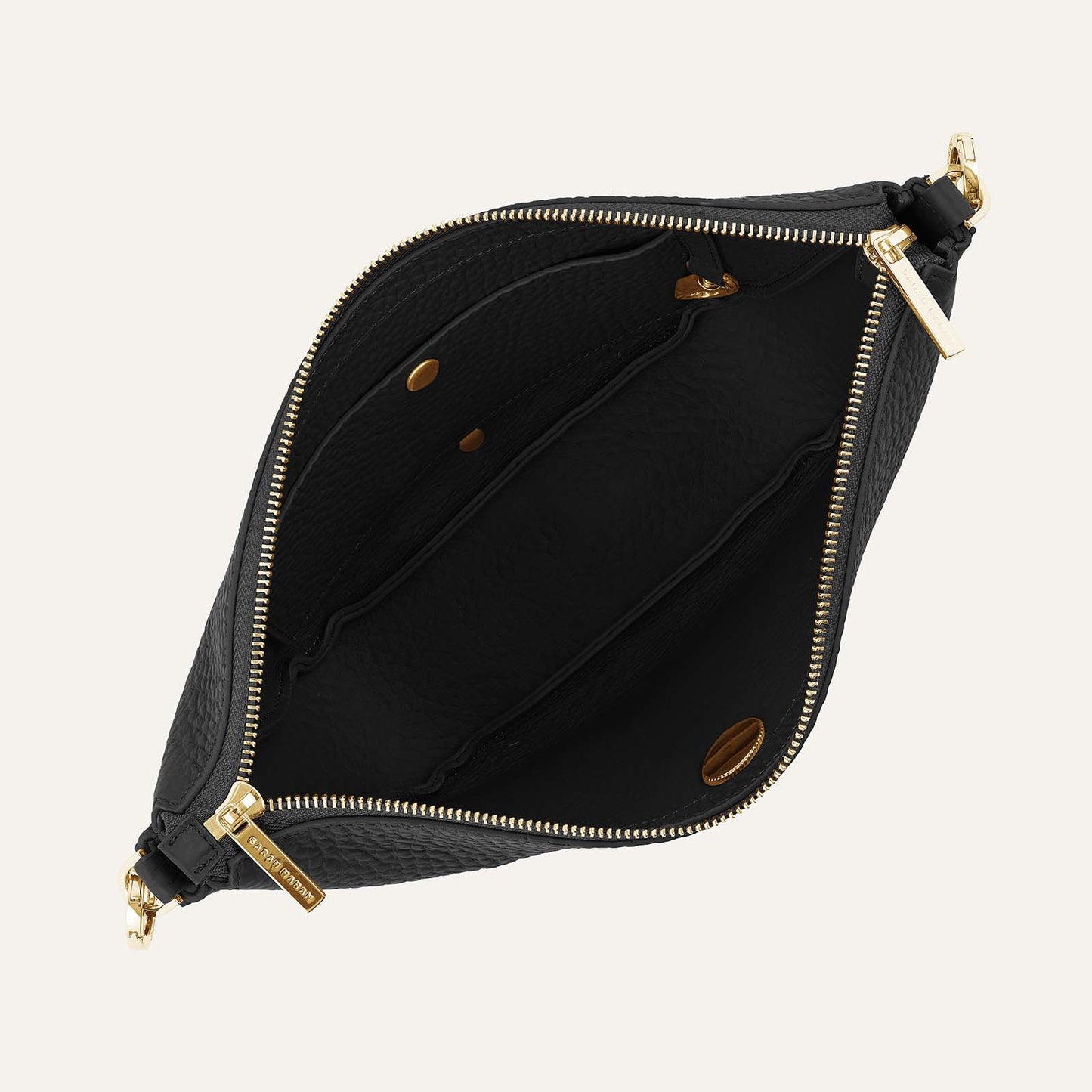 Tansy Sling | Black with Gold hardware
