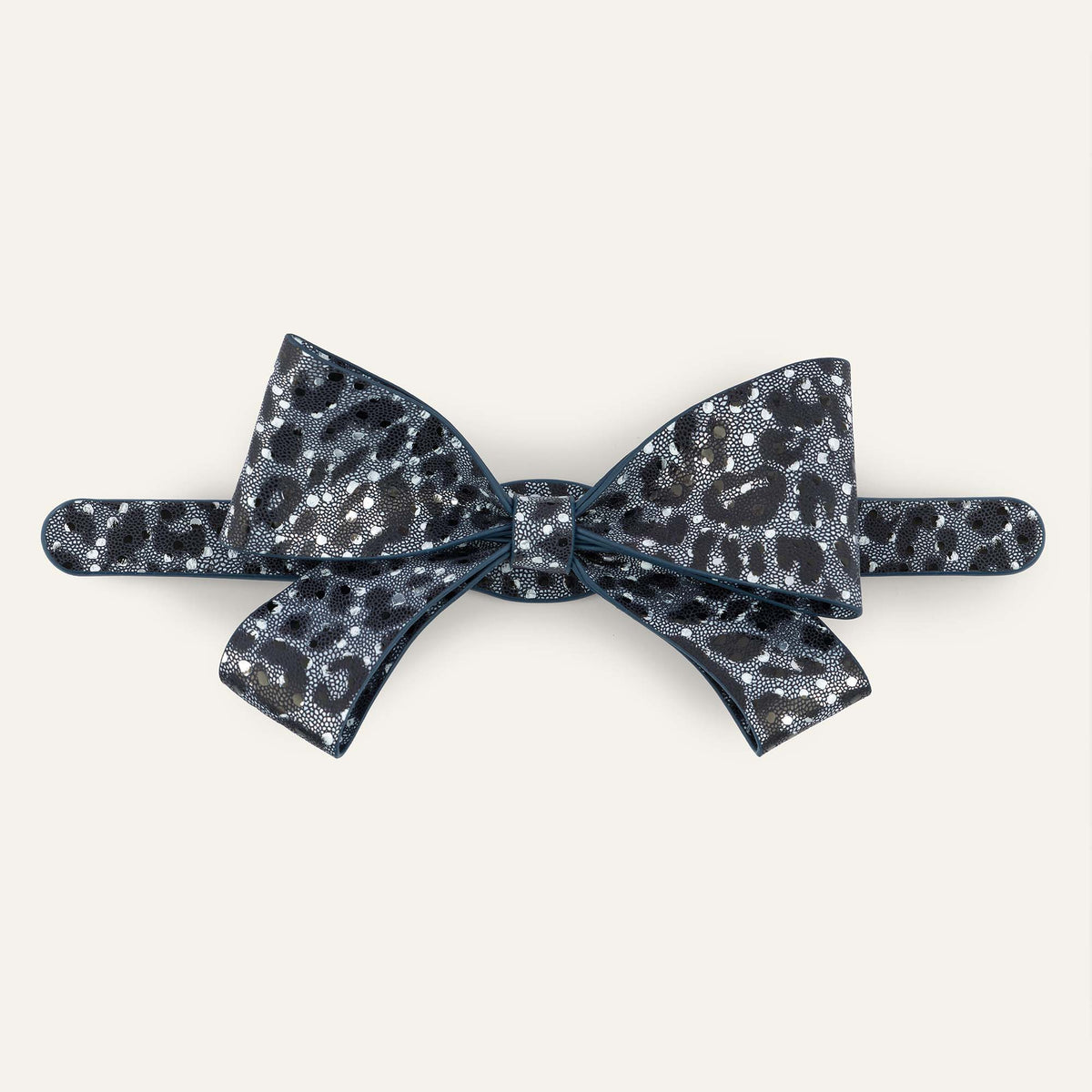 Bijoux Bow Classic | Blue Leopard with Gold hardware