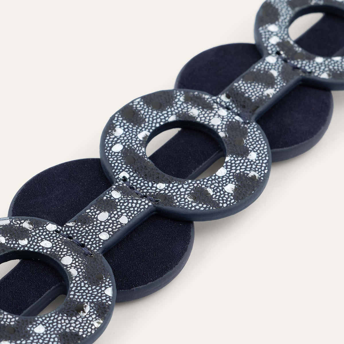 Deco Duo Classic | Blue Leopard with Gold hardware
