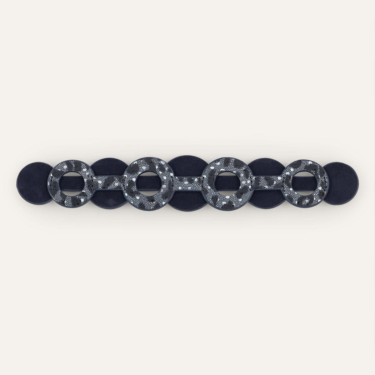 Deco Duo Classic | Blue Leopard with Gold hardware