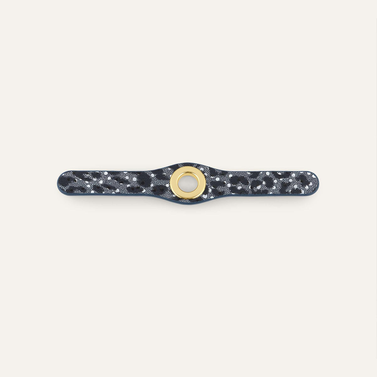 Deco Mini | Blue Leopard with Gold hardware