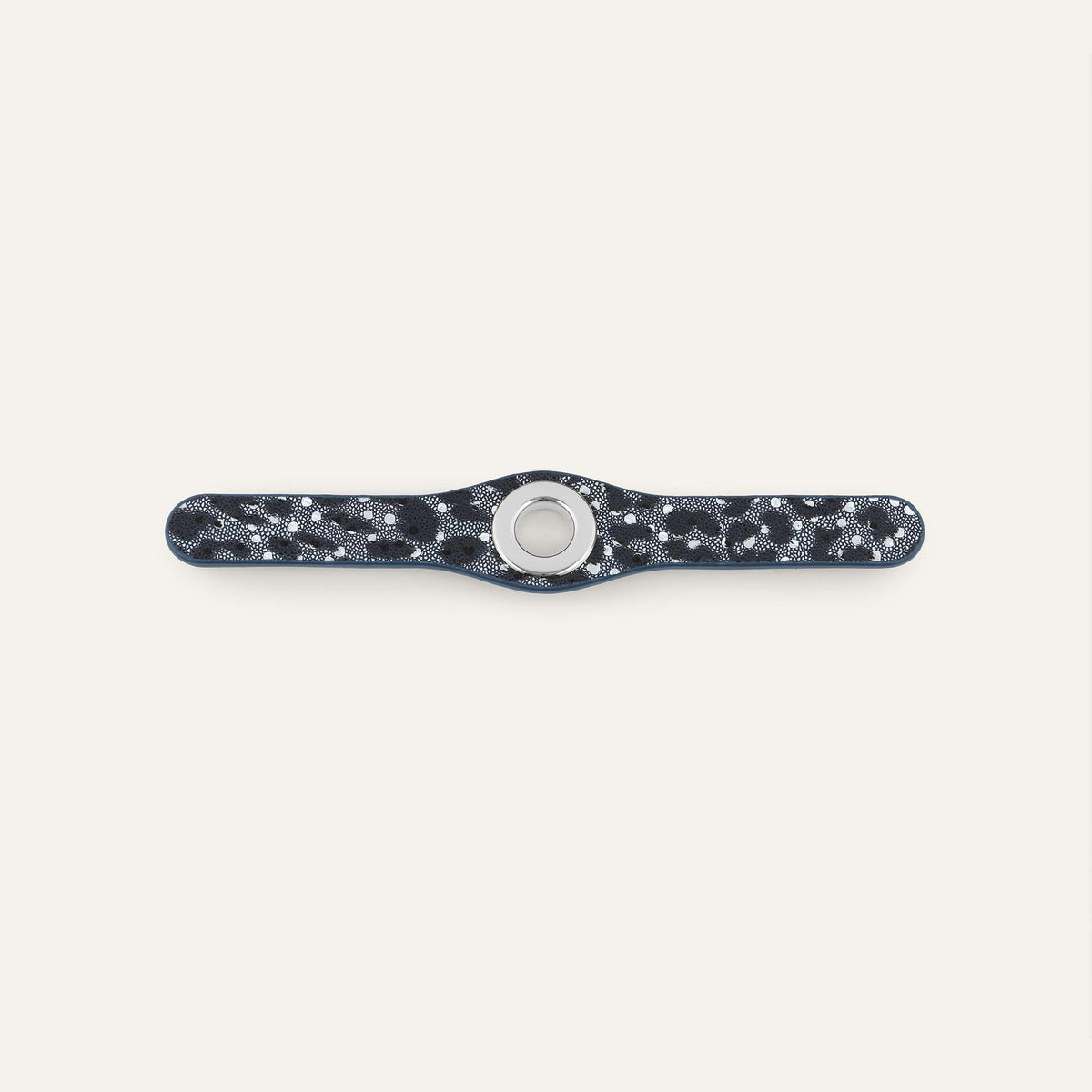 Deco Mini | Blue Leopard with Silver hardware