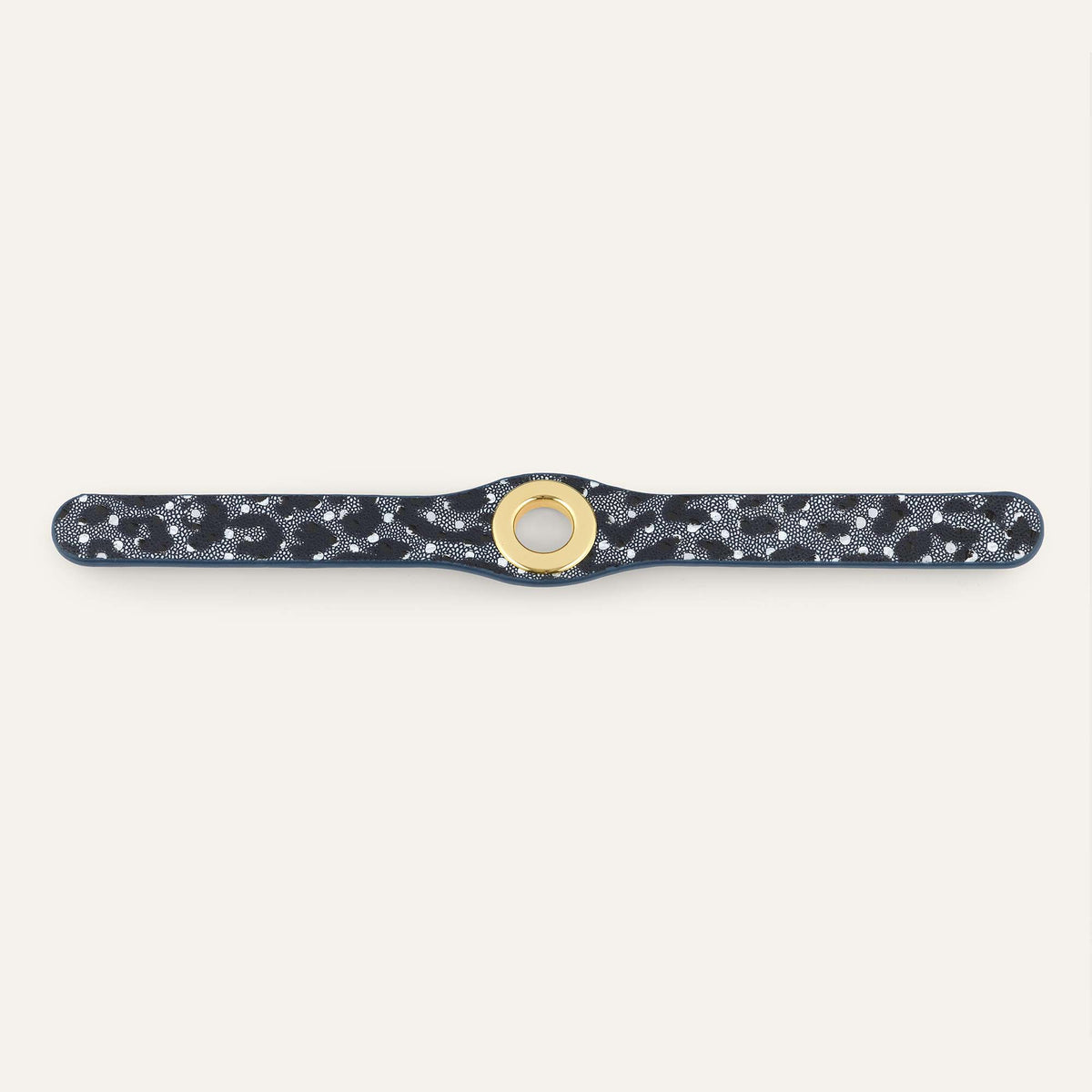 Deco Classic | Blue Leopard with Gold hardware
