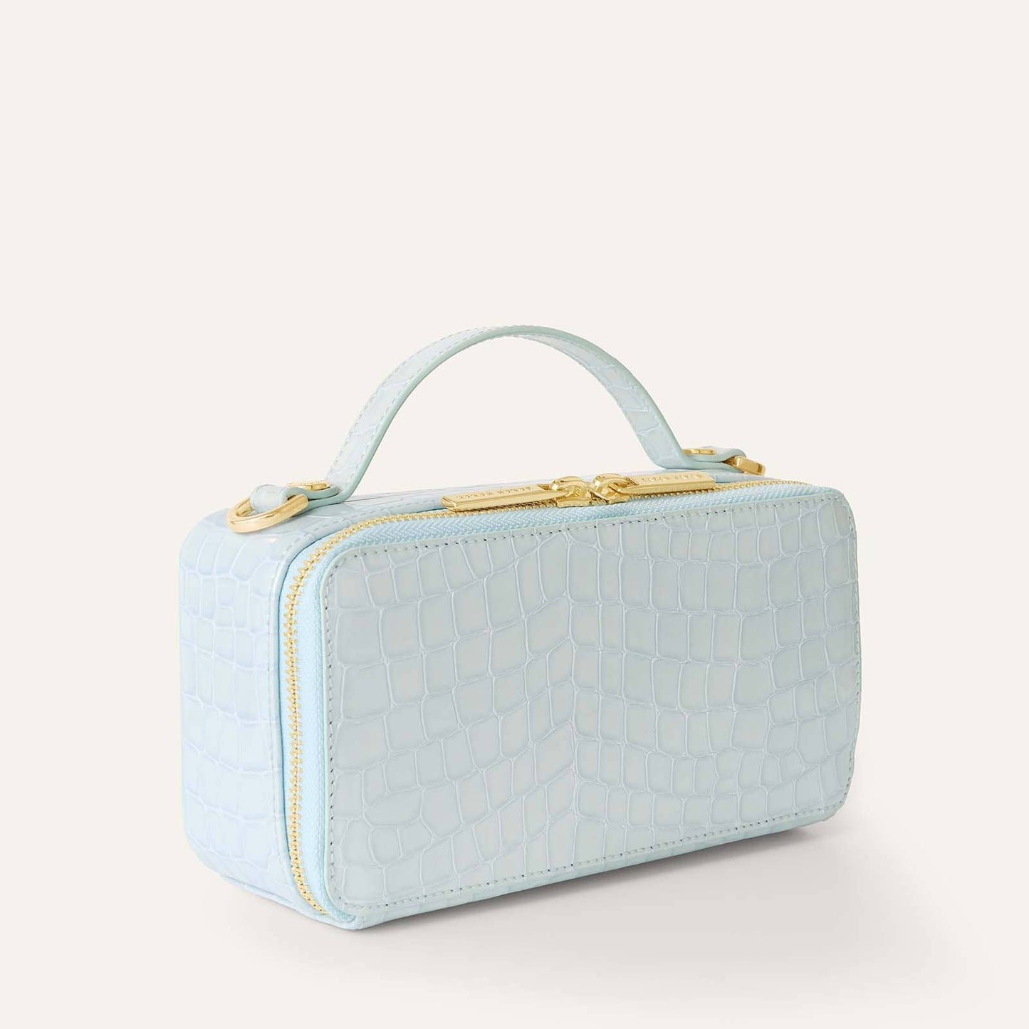 Marie Handbag | Pearl Blue with Gold hardware
