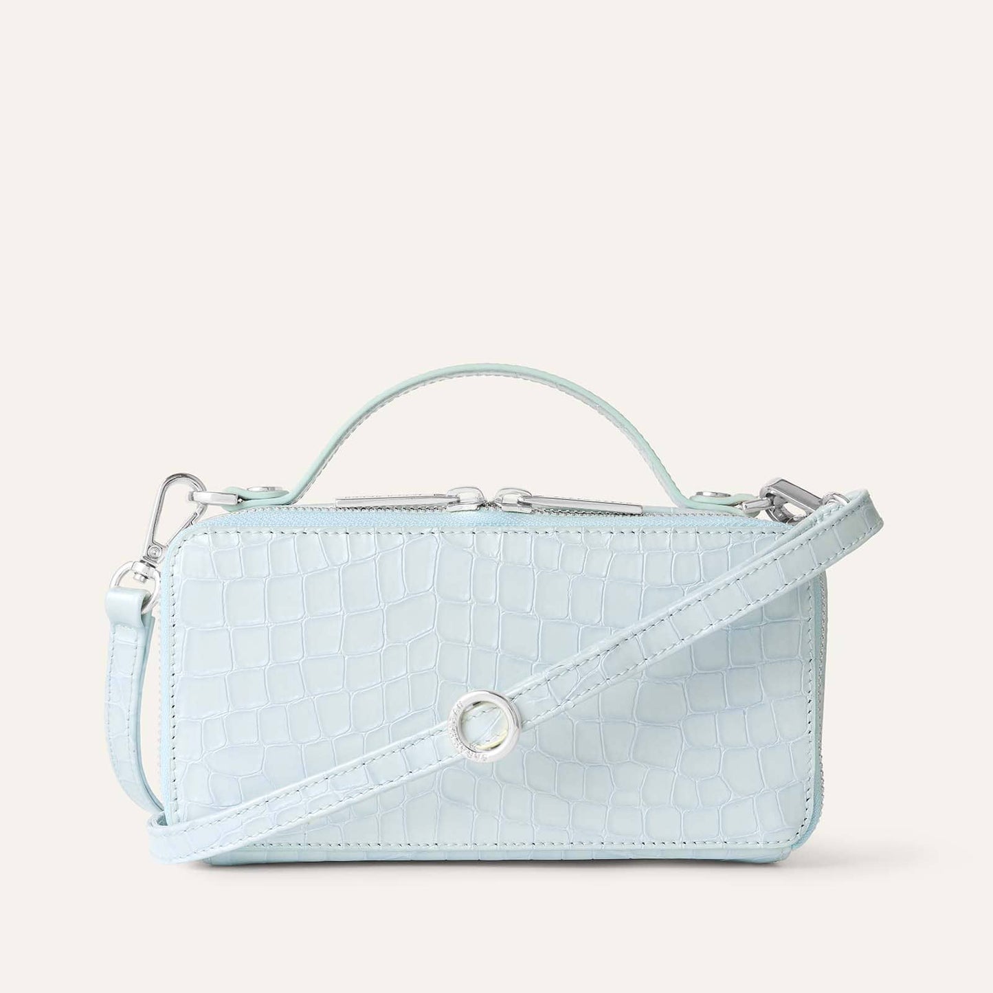 Marie Handbag | Pearl Blue with Silver hardware