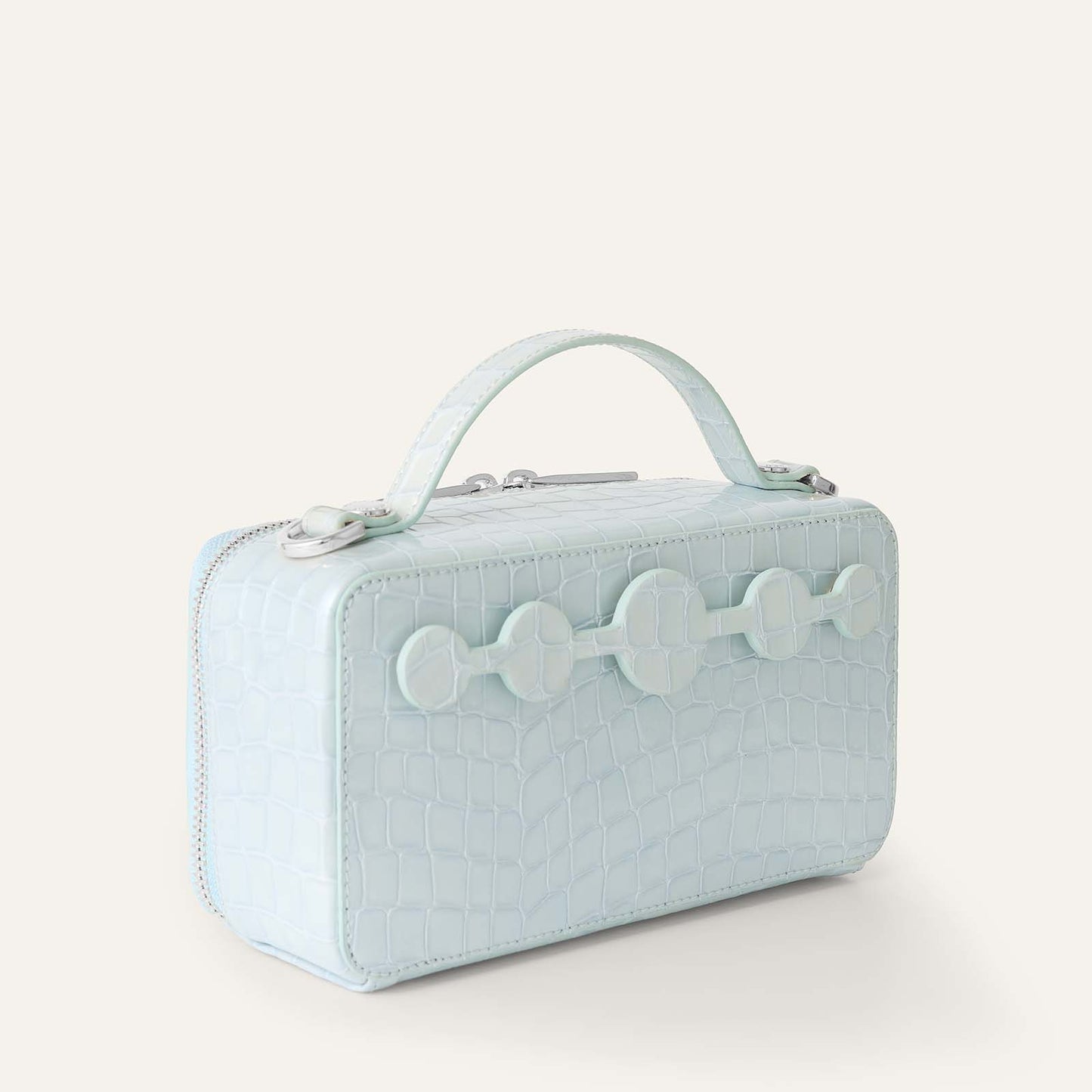 Marie Handbag | Pearl Blue with Silver hardware