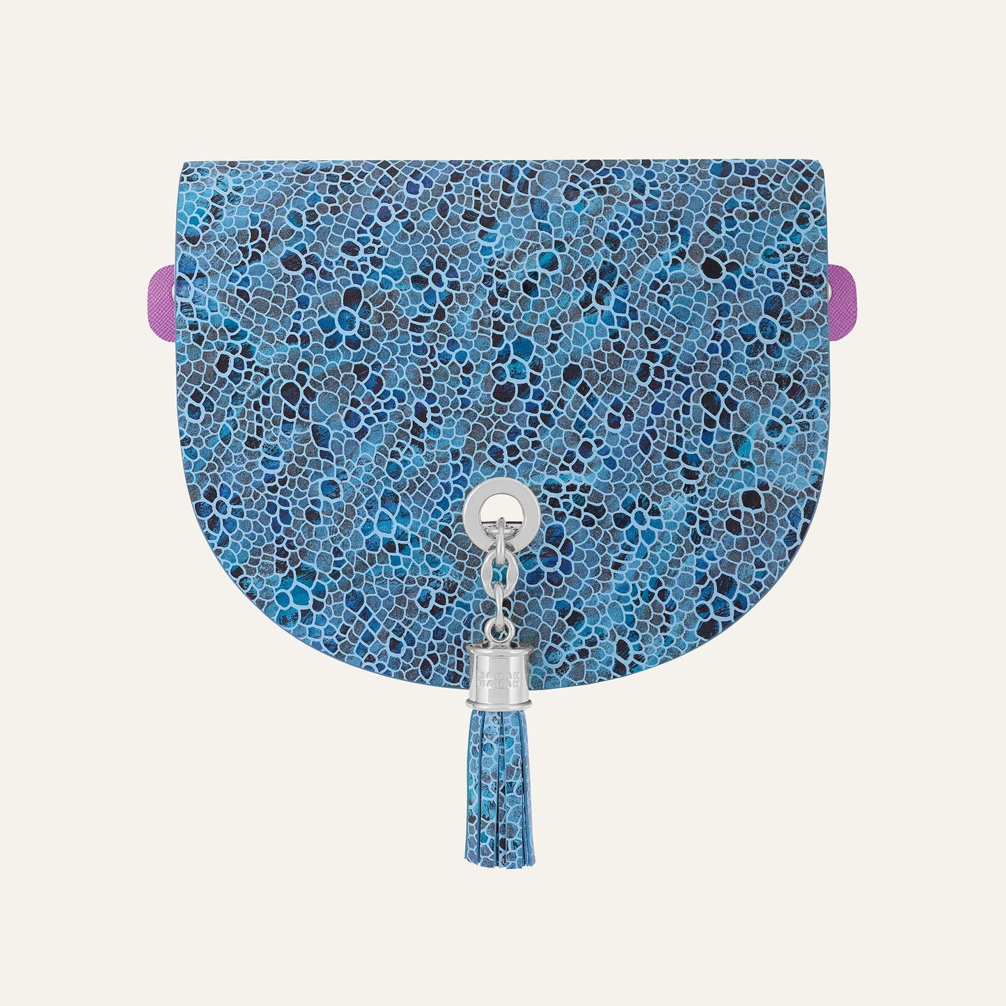 Flap Set Universal | Blue Mosaic with Silver hardware