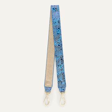 Grabette Handle | Blue Mosaic with Gold hardware