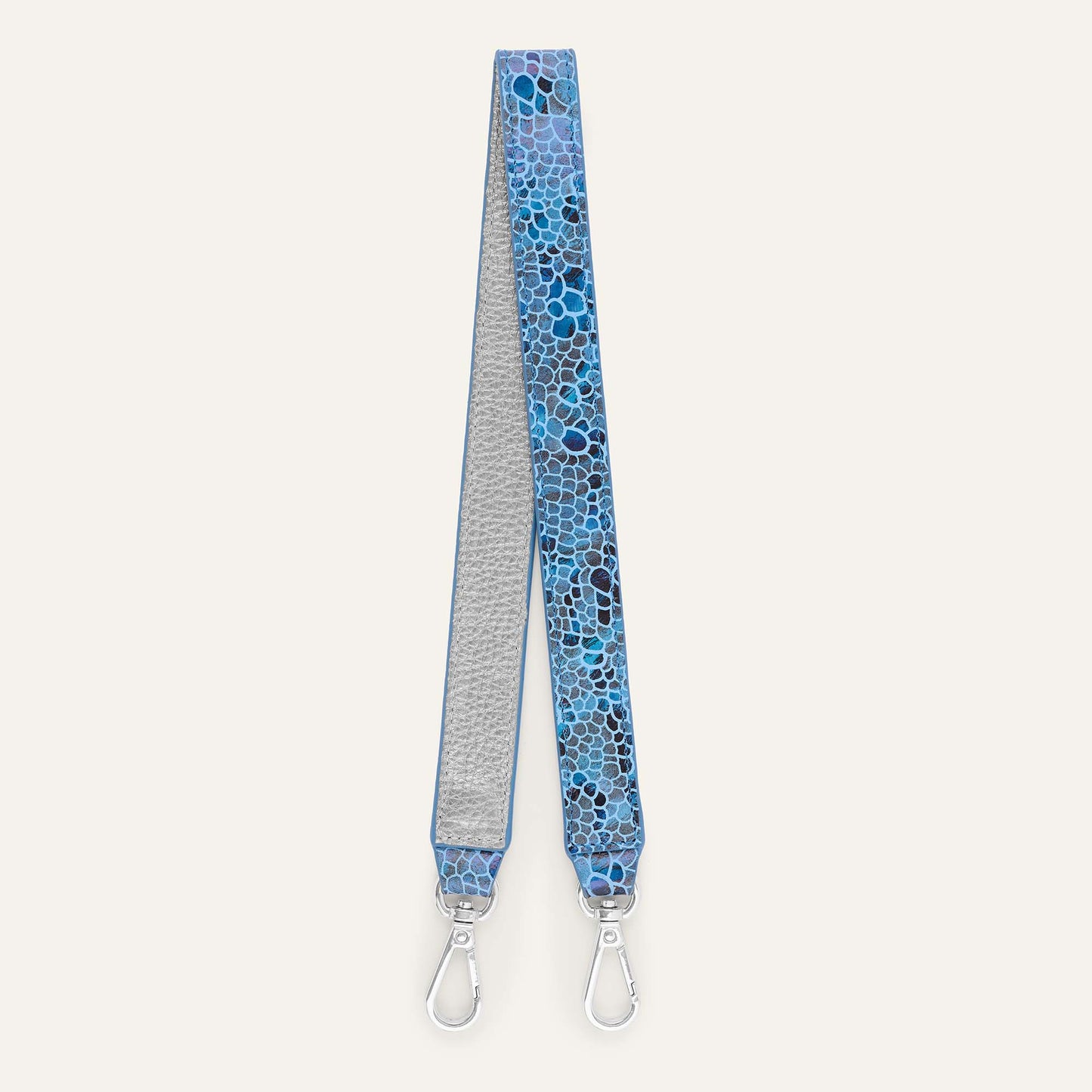 Grabette Handle | Blue Mosaic with Silver hardware