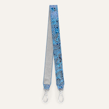 Grabette Handle | Blue Mosaic with Silver hardware