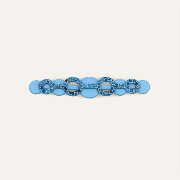 Deco Duo Mini | Blue Mosaic with Gold hardware