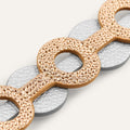 Deco Discs | Blush Rose Soft Metallic Silver with Gold hardware