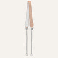 Gemini Strap | Blush Rose Shimmer Metallic Gold with Silver hardware