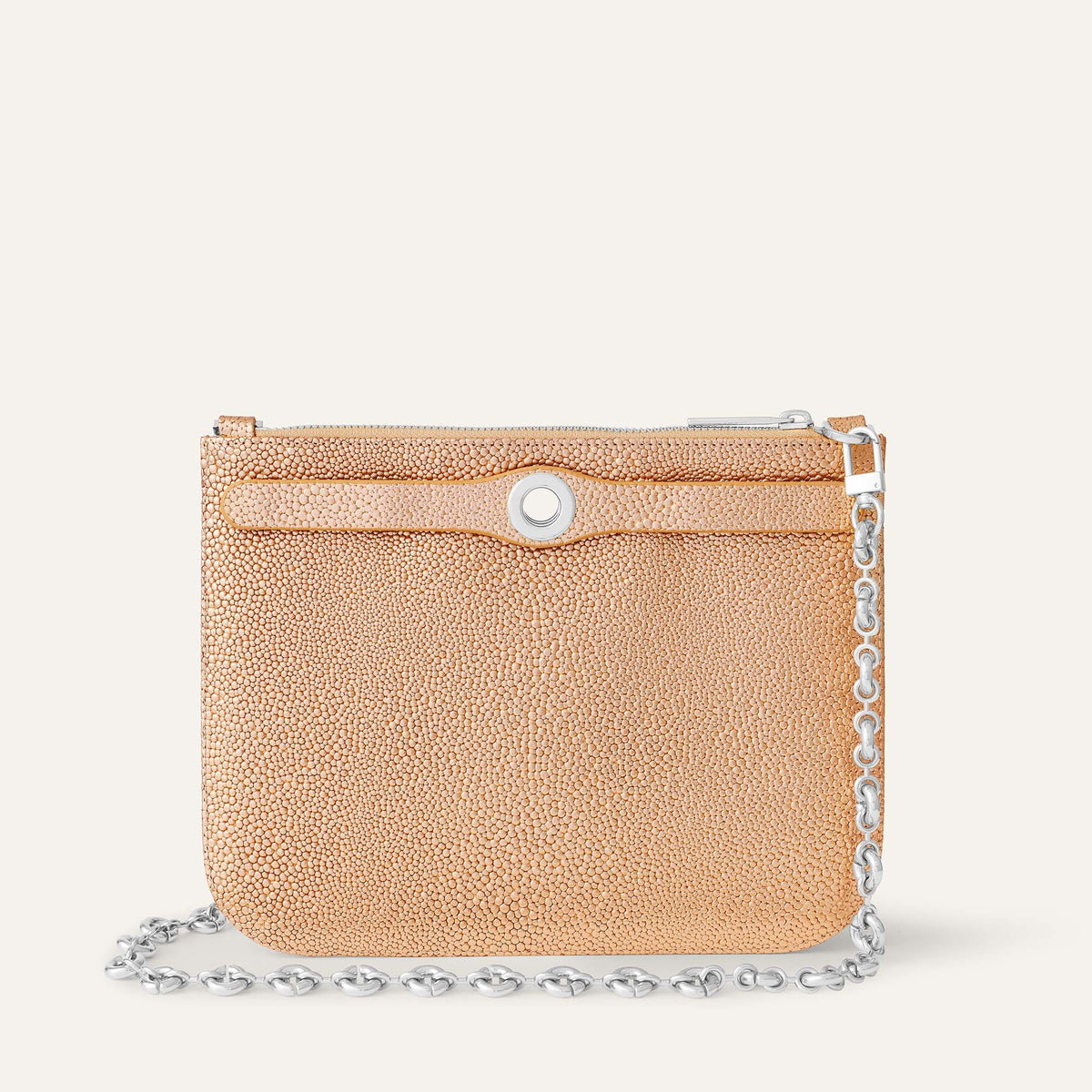 Blush Rose Sarah Haran Ivy Pouch with Silver hardware Back M24 S