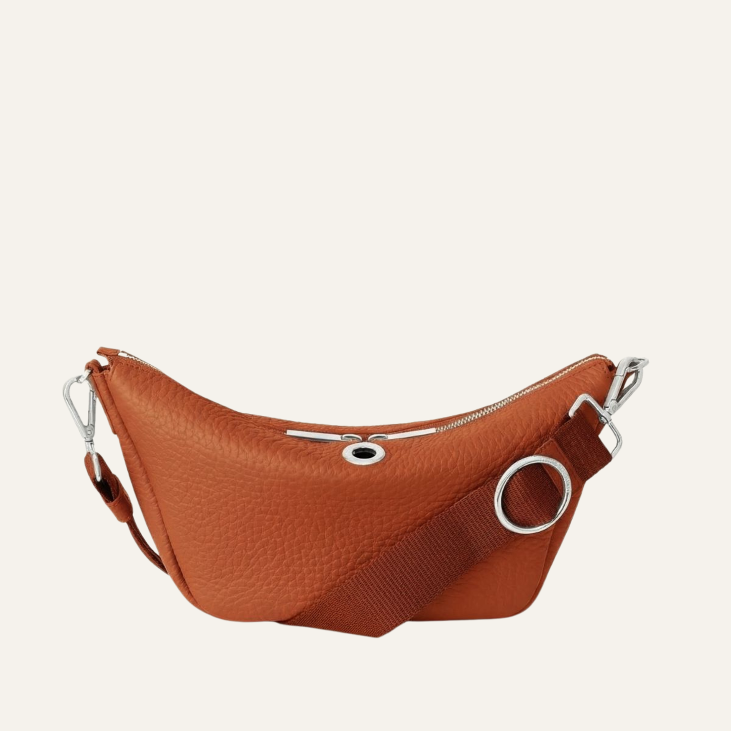 Tansy Sling | Burnt Orange with Silver hardware